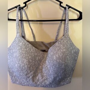 Women's Gray Patterned sports bra with inserts sz XXLARGE